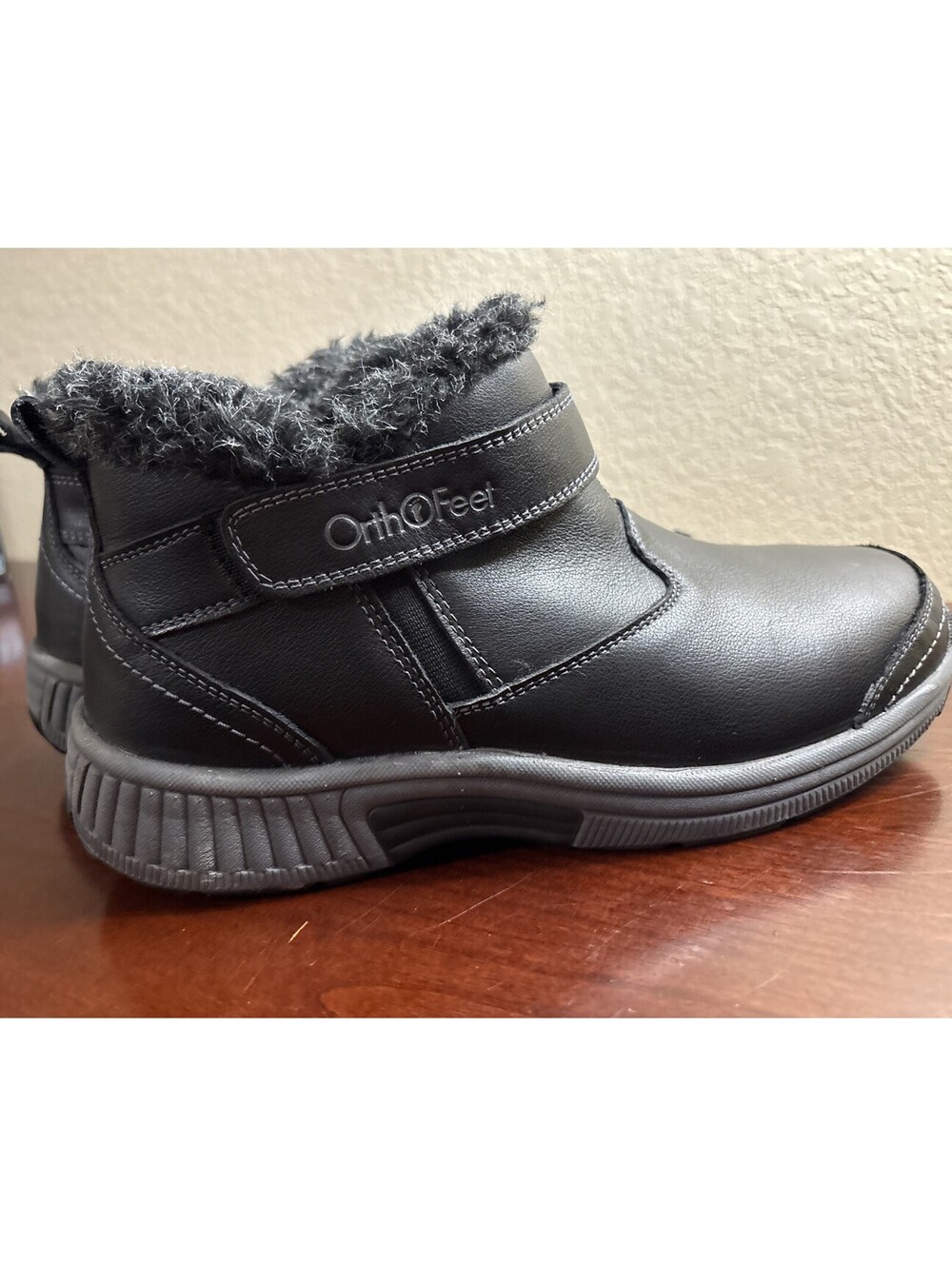 Orthofeet Women Orthopedic Leather Siena Black Ankle Boots Size 8 Wide - Picture 2 of 8